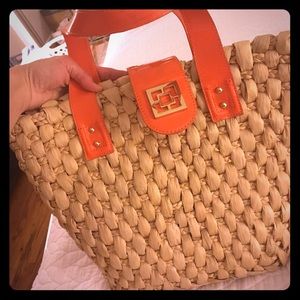 Trina Turk straw tote